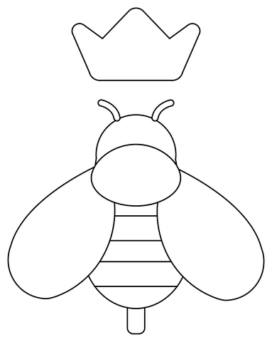 Queen Bee Coloring Page